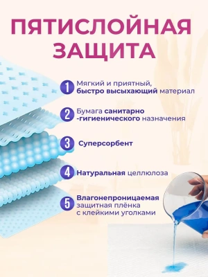 Пеленки (Hakase Arekkusu) Коврики для животных 45*60, 6шт/уп фото