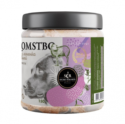 Секрет (Secret) 0,15кг  лакомство колбаски из ягненка с расторопшей для собак (DT067)