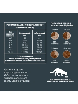 AlphaPet Superpremium (АльфаПет) 0,4кг с говядиной и печенью сухой для домашних кошек (650815) фото