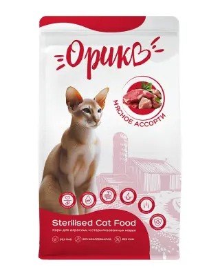 Орико 1,5кг мясное ассорти корм для стерилизованных кошек (408023) фото