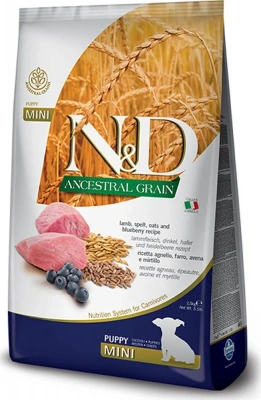 Farmina (Фармина) N&D Low Grain Puppy 2,5кг низкозерновой ягненок и черника сухой для щенков мелких пород (4023) фото