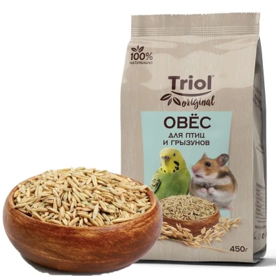 Triol 0,45кг корм для птиц и грызунов Овес Triol 0,45кг корм для птиц и грызунов Овес
