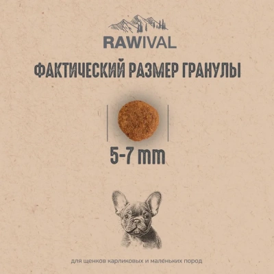 RAWIVAL Gifts of Fields & Branches ягнёнок с перепелом для щенков карликовых и маленьких пород 2,5кг фото RAWIVAL Gifts of Fields & Branches ягнёнок с перепелом для щенков карликовых и маленьких пород 2,5кг фото