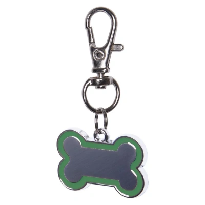 Адресник ZooOne кость зелёный 30*16 мм, гравировка 19072 фото