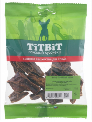 TiTBiT 0,06кг вымя говяжье мини - мягкая упаковка фото