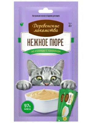 Деревенские лакомства 4х0,01кг пюре нежное из курицы (72510056) фото