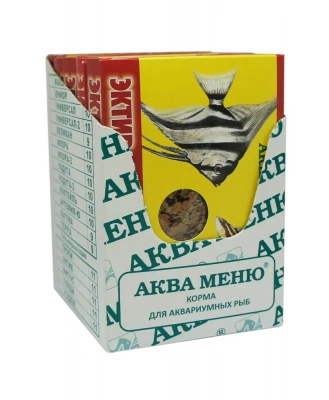 Аква Меню 0,011кг Эктив корм хлопья для крупных и активных аквариумных рыб фото