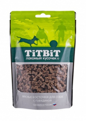 TiTBiT 0,145кг Косточки мясные для собак с говядиной фото