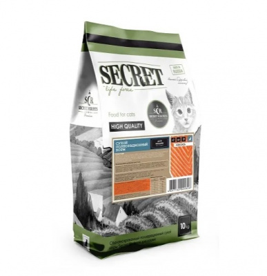 Секрет (Secret) Life Force 10кг сухой лосось для кошек (24826)