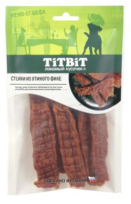 Стейки из утиного филе TiTBiT Меню от Шефа для собак, 60 г