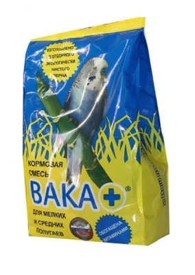 Вака плюс 0,5кг кормовая смесь для мелких и средних  попугаев фото Вака плюс 0,5кг кормовая смесь для мелких и средних  попугаев фото