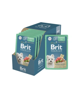 Brit Premium 0,085кг индейка с яблоком в соусе, пауч для щенков мини пород (53070) фото
