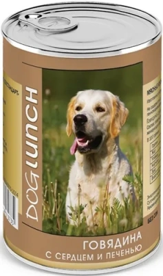 Дог Ланч 0,41кг консервы паштет говядина с сердцем и печенью для собак (73735) фото
