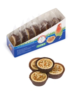 TiTBiT 0,064кг тарталетки с манго и злаками (попугай) 8 штук/бокс (16) фото TiTBiT 0,064кг тарталетки с манго и злаками (попугай) 8 штук/бокс (16) фото