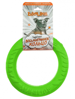 Снаряд Tug&Twist Кольцо 8-мигранное Doglike большое  (Зеленый)