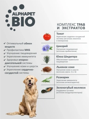 AlphaPet Superpremium (АльфаПет) 12кг с говядиной и потрошками сухой для собак крупных пород (651461) фото AlphaPet Superpremium (АльфаПет) 12кг с говядиной и потрошками сухой для собак крупных пород (651461) фото