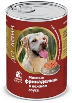 Дог Ланч 0,85кг мясные фрикадельки в нежном соусе мясное ассорти консервы для собак (77818) Дог Ланч 0,85кг мясные фрикадельки в нежном соусе мясное ассорти консервы для собак (77818)