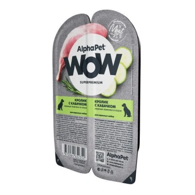 AlphaPet WOW (АльфаПет) 0,1кг кролик и кабачок ломтики в соусе для собак (652352) фото AlphaPet WOW (АльфаПет) 0,1кг кролик и кабачок ломтики в соусе для собак (652352) фото
