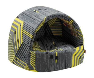 Дом (Зооэкспресс) эстрада "Геометрия" №3 760736 40*45*40 см желто-серый