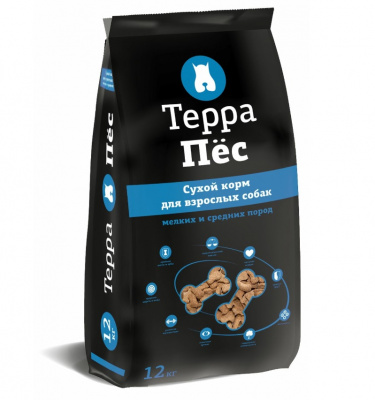 Терра Пес 12кг сухой корм для мелких и средних пород собак (772444) Терра Пес 12кг сухой корм для мелких и средних пород собак (772444)