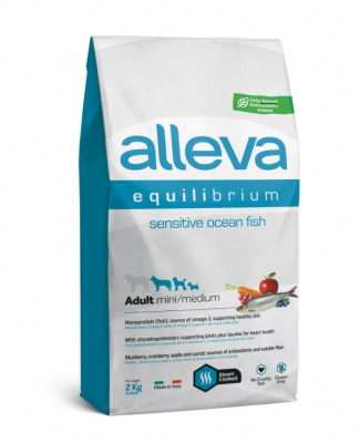 Alleva Equilibrium Sensitive 2кг с океанической рыбой сухой корм для собак мелких и средних пород (003070)