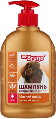 Шампунь (Mr.Bruno) 0,35л №4 Мягкий плюш для мягкой шерсти собак фото