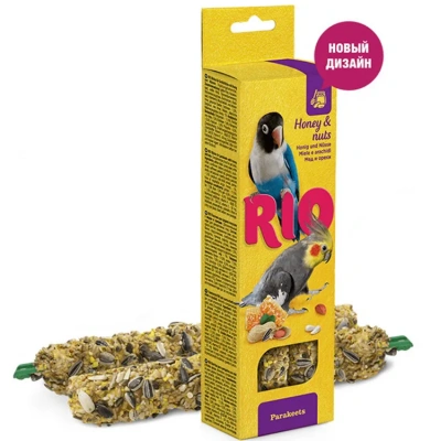 Rio 0,075кг*2шт палочки для средних попугаев с медом и орехами Rio 0,075кг*2шт палочки для средних попугаев с медом и орехами фото