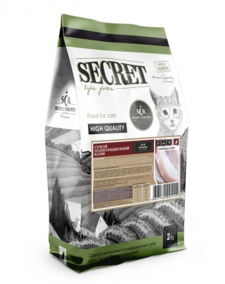 Секрет (Secret) Life Force  2кг сухой курица и рис для стерилизованных кошек и кастрированных котов (25144)