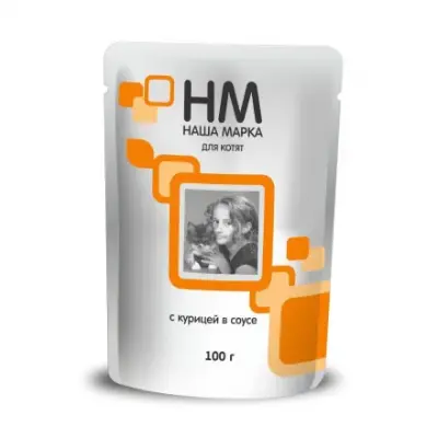 Наша Марка 0,1кг курица в соусе влажный корм для котят фото