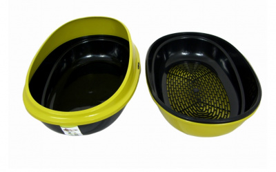 Туалет (BERGAMO) Pin-Up Luxo горчичный с сеткой 59*39,5*27см /30.31EGL05/