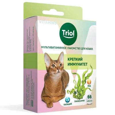 Triol 0,033кг лакомство мультивитаминное Крепкий иммунитет для кошек фото Triol 0,033кг лакомство мультивитаминное Крепкий иммунитет для кошек фото