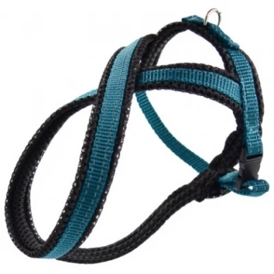 Шлейка (Зооэкспресс) 5731МВ FRESH LINE 10 мм капрон/сетка Х-образная, регулируемая от 26 до 38 см морская волна