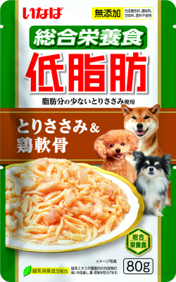 Inaba Teishibo 3*0,080кг Куриное филе и овощи с куриными хрящами и сыром в желе паучи для собак фото