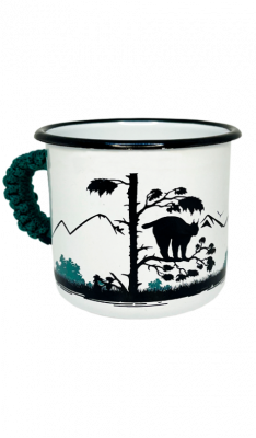 Кружка (ТерриториЯ) Рысь, эмалированная сталь, 400 мл фото