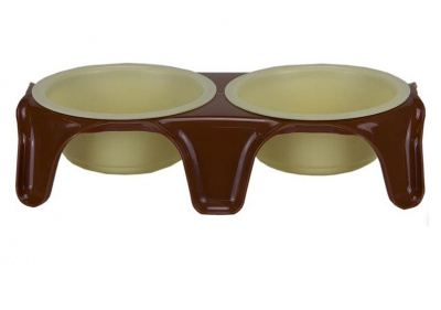 Подставка (Догман) с мисками пластиковыми №С 2х0,5 л Подставка (Догман) с мисками пластиковыми №С 2х0,5 л