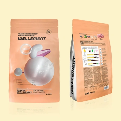 Wellement 0,8кг индейка и кролик сухой для собак мелких пород (003614) фото