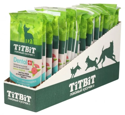 TiTBiT  DENTAL +  0,018кг трубочка с мясом индейки для собак мини-пород  фото
