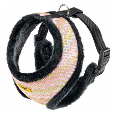 Шлейка (Ferplast) Nikita Fur L цветная с мехом (шея 36см; грудь 46-68см), 20мм