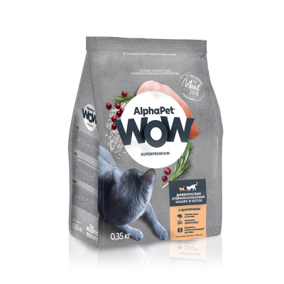 AlphaPet WOW (АльфаПет) 0,35кг с цыпленком сухой для стерилизованных кошек (651522) фото AlphaPet WOW (АльфаПет) 0,35кг с цыпленком сухой для стерилизованных кошек (651522) фото