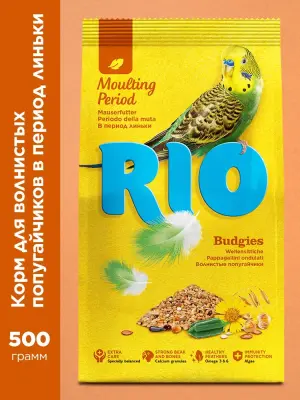 Rio 0,5кг корм для волнистых попугайчиков рацион в период линьки фото