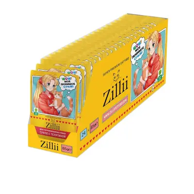 ZILLII (Зилли) Cat Sterilized 0,085кг телятина суфле для стерилизованных кошек (356121) фото