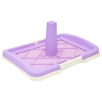 Туалет (ZooOne) P159-06 (48*35*6) со столбиком для собак, фиолетовый фото