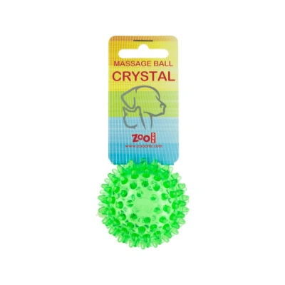 Игрушка (ZooOne) мяч массажный Crystal, 6см прозрачный зелёный фото