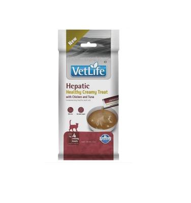 Farmina Vet Life Cat 0,06кг Hepatic лакомство крем суп Гепатик при заболеваниях печени с курицей и тунцом для взрослых кошек (109030)