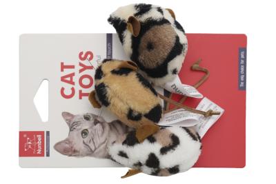 Игрушка (Nunbell) набор Мышки 3шт 15/6х3х2.5см для кошек фото