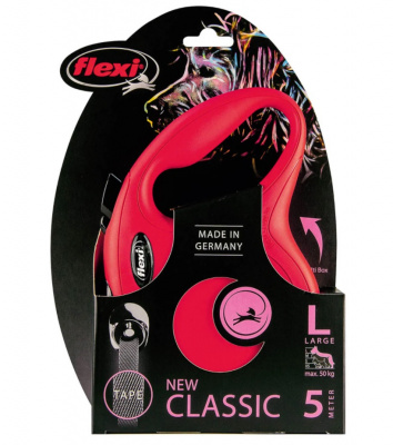 Рулетка (Flexi) Classic New L ремень 5 м 50 кг красный фото
