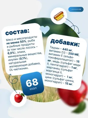 Happy Cat 0,085кг лосось кусочки в желе для стерилизованных кошек (402977) фото