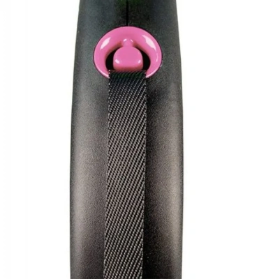 Рулетка (Flexi) Black Design S ремень 5м до 15кг розовый фото