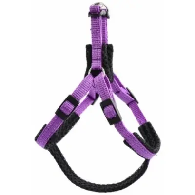 Шлейка (Зооэкспресс) 5711С FRESH LINE 10 мм капрон быстросъемная, регулируемая от 30 до 40 см сиреневая