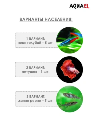 Аквариум Акваэль (Aqua El) Leddy Mini 30 12,6л черный прямой фото